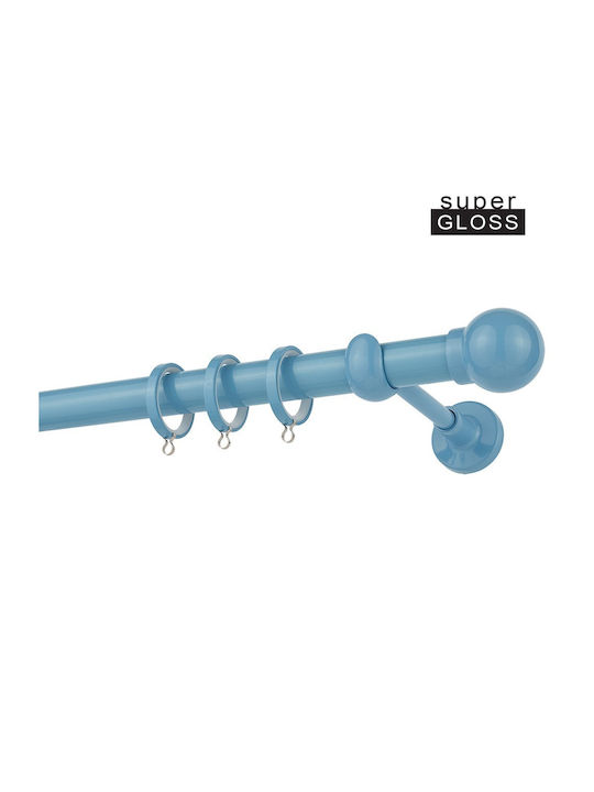 Zogometal Metallic Curtain Pole CP0058 Single Φ25mm 40cm Light Blue