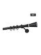 Zogometal Metallisch Vorhangstange Color More Mat Collection Einfach Φ25mm 240cm Charcoal / Grey