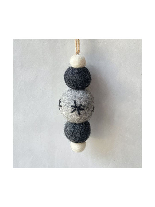Hängendes Kugel Ornament Ornament Kunststoff Gray 10cm