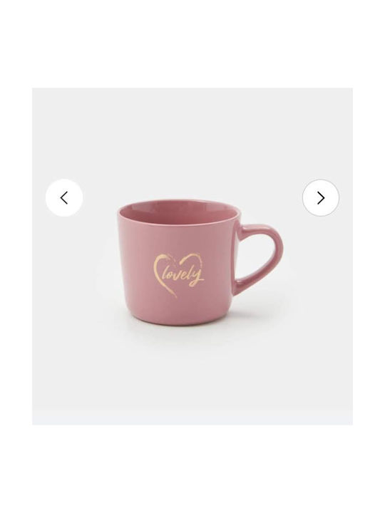 Tasse Keramik Rosa 330ml 1Stück