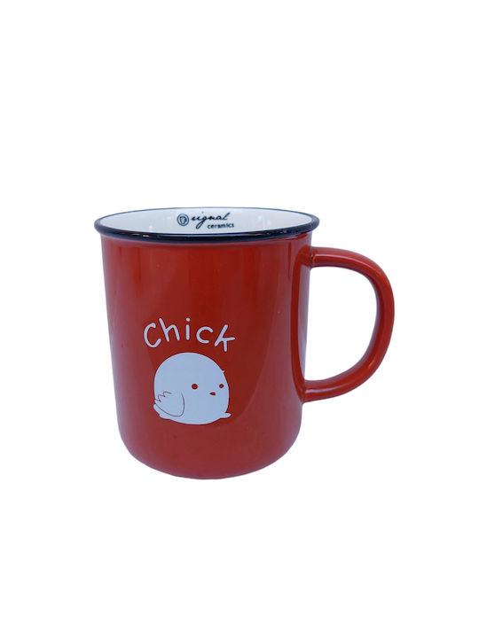 Ceramic Cup Red 370ml