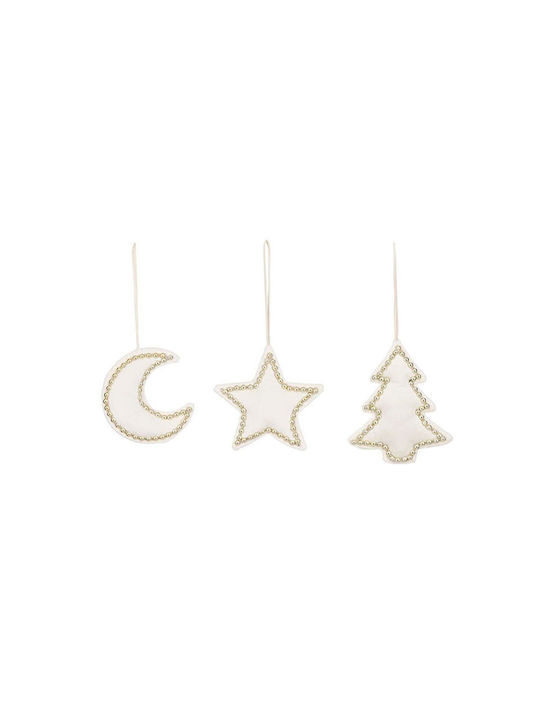 Mica Christmas Star Ornament White