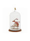 Enesco Ornament de Crăciun Cupola Transparent cu Pulbere de Aur cu Paiete