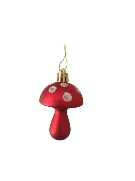 Ornament suspendat Ciupercă Plastic Roșu 7x5buc Set 3buc
