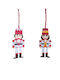 Висящ Nutcracker Украса Филцов Бял 4.5x9.5бр Комплект 2бр