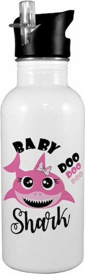 Koupakoupa Kinder Trinkflasche Baby Hai Rostfreier Stahl mit Stroh 600ml