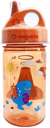 Nalgene Kids Water Bottle Plastic Non Spill Orange 350ml