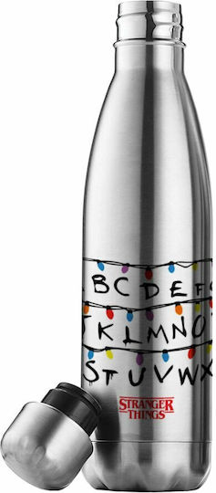 Koupakoupa Stranger Things Recyclable Bottle Thermos Stainless Steel BPA Free 500ml Silver