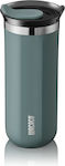 Wacaco Octaroma Grande Glass Thermos Stainless Steel BPA Free Blue 435ml with Mouthpiece