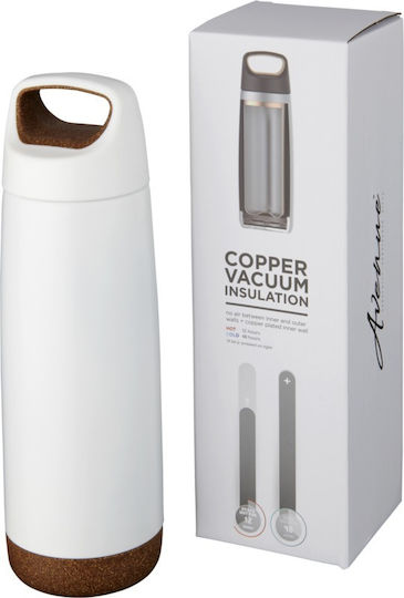 Pf Concept Μπουκάλι Θερμός Ανοξείδωτο 600ml Λευκό