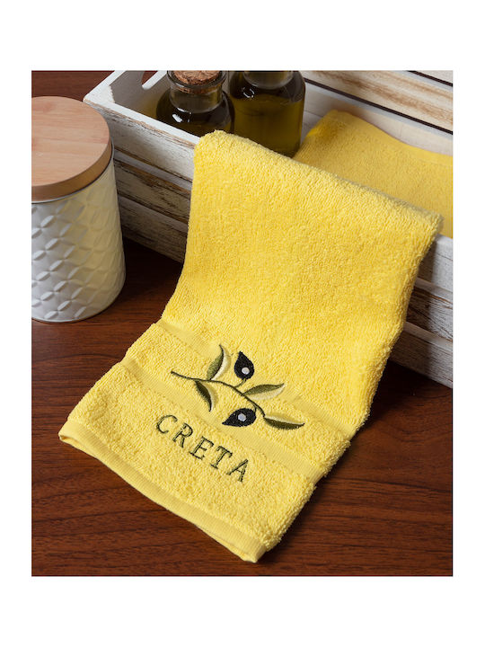 Silk Fashion Towel in Yellow Color 30x50cm 12pcs