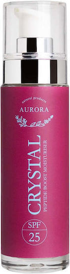 Aurora Natural Crystal Peptide Boost Moisturizer Cremă Hidratantă de Față de Zi cu SPF25, Acid Hialuronic & Colagen 50ml