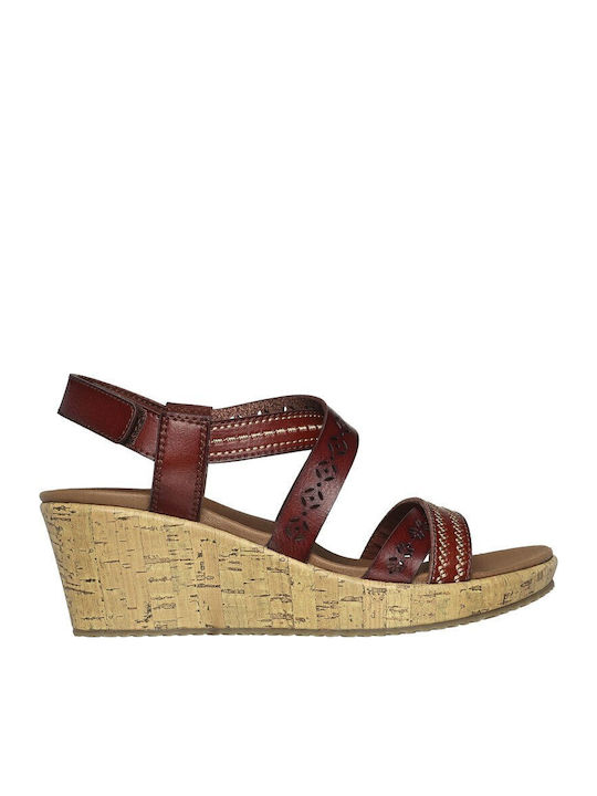 Skechers Beverlee Летни Дамски Платформи Кафяви