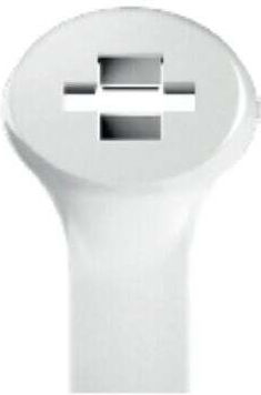 Elematic 2 Lock Пластмасови Кабелни Аксесоари 360mmx4.5mm в Бял Цвят 100 бр 1219