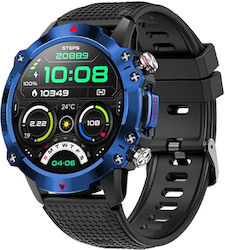 Microwear KR10 48mm Smartwatch με Παλμογράφο (Μπλε)