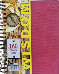 Spiral School Notebook Ruled 160 Paper Sheets Red