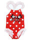 Disney Kids Swimwear One-Piece Red