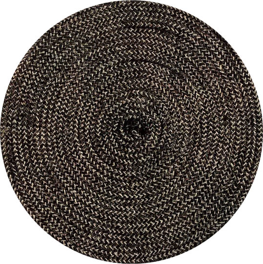 InTheBox Round Wicker Placemats Black 38cm 6pcs