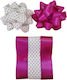 Hölzernes Band Band Polka Dot Rosa 2meters mit Breite 20mm 5Stück
