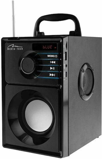 Media-Tech Boombox BT Bluetooth Speaker 15W with Radio and Battery Life up to 6 hours Black