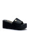 Damenplattformen Schwarz