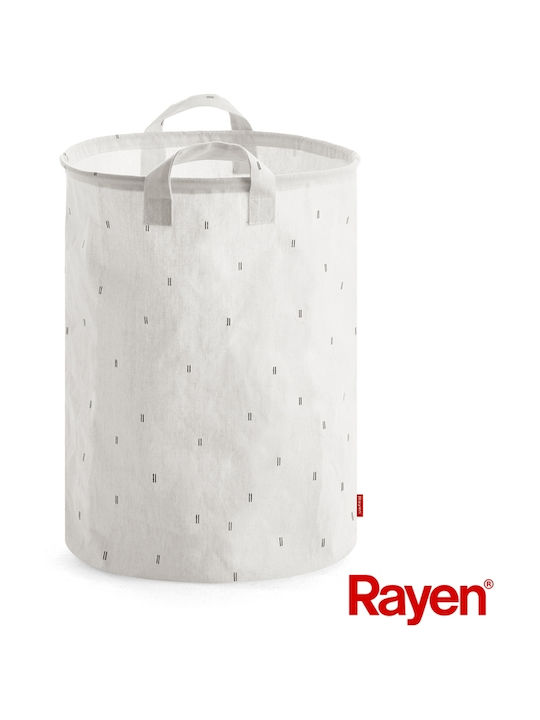 Rayen Wäschekorb aus Stoff Faltbar 55x55x40cm Weiß