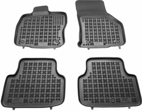 Rezaw Plast Set of Front and Rear Mats 4pcs Tray Type for Skoda Octavia 2013- Black
