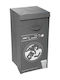 Atmosphera Laundry Καλάθι Απλύτων Υφασμάτινο Πτυσσόμενο 54lt με Καπάκι 30x30x50cm Γκρι