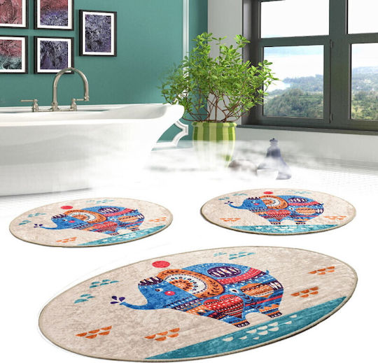 Chilai Home Set Covoare de baie 359CHL3241 Multicolore 3bucăți