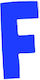 Sign with Text in Blue Color 3cm 6308000000061