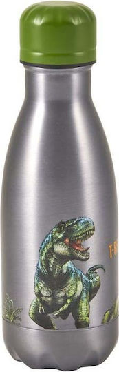 Die Spiegelburg Trex Детска Бутилка За Вода Динозавър Неръждаема Стомана Сребрист 400ml