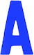 Sign with Text in Blue Color 3cm 6308000000035