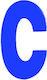 Hausnummer in Blau Farbe 7cm 6308000000306