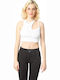 Women's Crop Top Cotton Sleeveless White