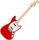 Squier Sonic Електрическа Китара Отместване с SS Конфигурация на Пикапите Черен