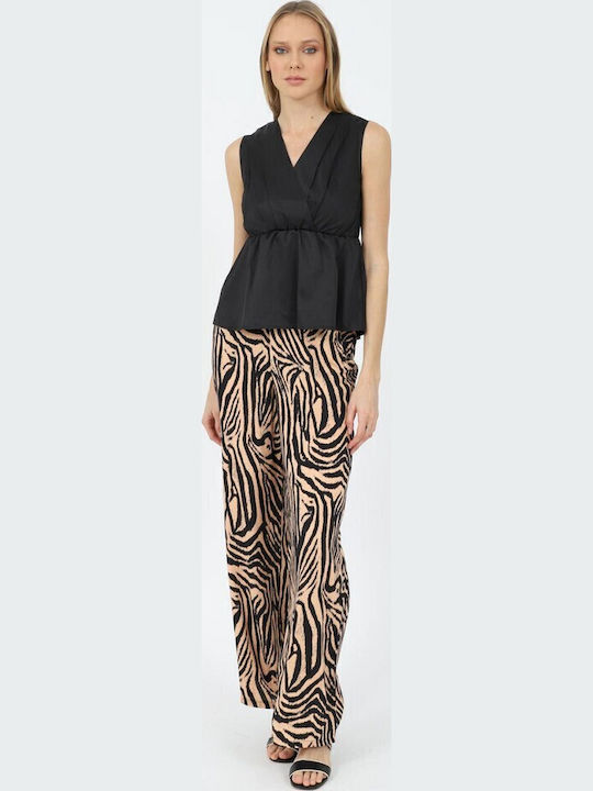 Women's Summer Blouse Sleeveless Black
