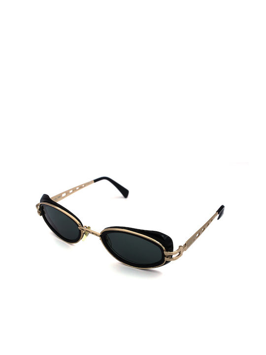 Cotton Club Women's Sunglasses with Gold Frame and Green Lens 963 1
