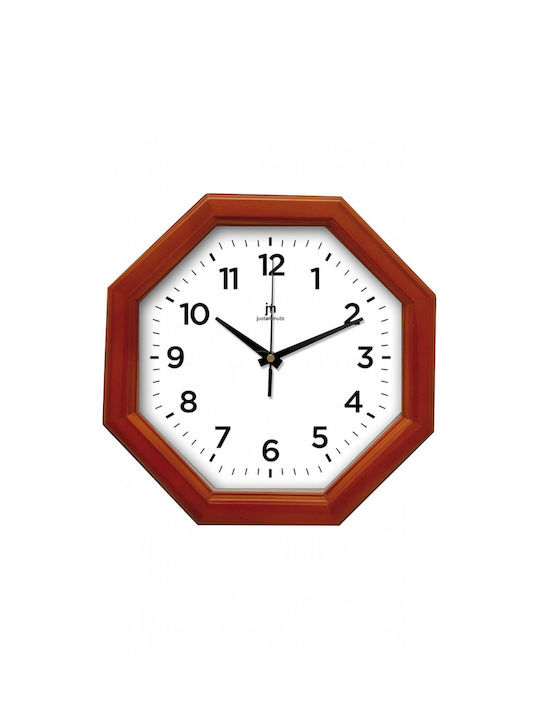 Justaminute Wall Clock Wooden Brown