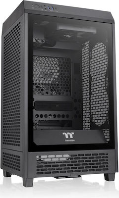 Thermaltake The Tower 200 Mini Chassis Gaming Mini Tower Κουτί Υπολογιστή με Πλαϊνό Παράθυρο Black