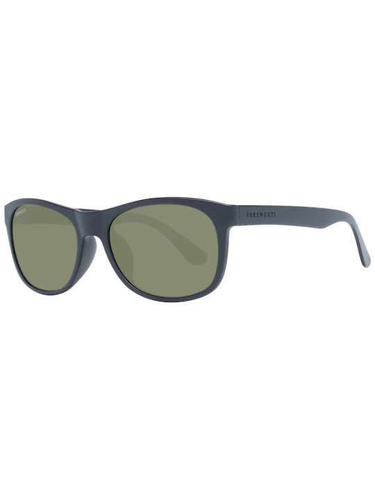 Serengeti Anteo Sunglasses with Black Acetate Frame and Green Lenses 9033
