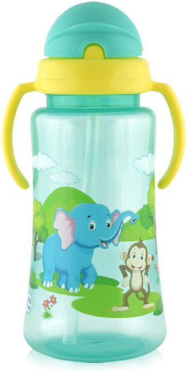 Lorelli Baby Cup with Handles and Straw made of Plastic Multicolour 330ml for 12m+m+