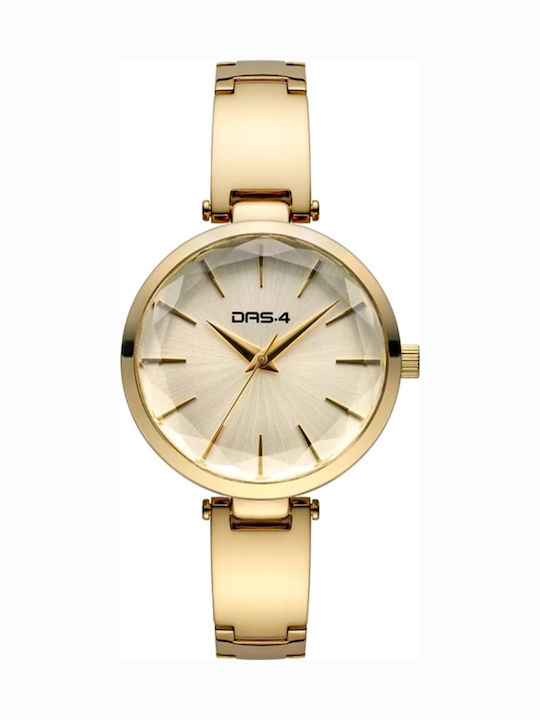 DAS.4 Damen Uhr mit Gold Metallarmband