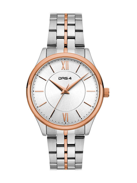 DAS.4 Damen Uhr mit Silber Metallarmband