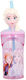 Gim Frozen Ii Elements Wasserbrille Kunststoff mit Strohhalm 360ml