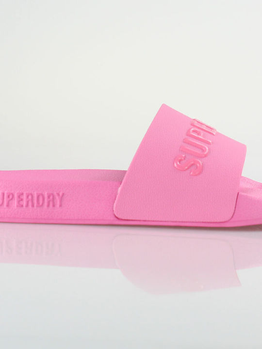 Superdry Slides σε Ροζ Χρώμα