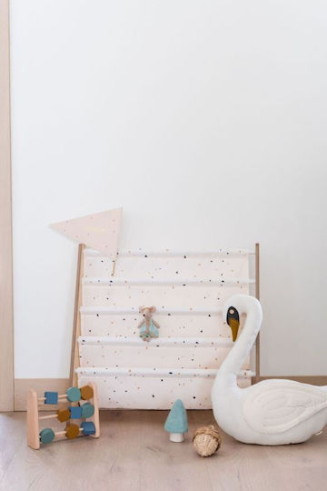 Bibliotecă pardoseală Lemn Terrazzo Cream 25.4x25.4x61cm