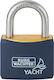Burg Wachter Steel Padlock Brass with Key 40mm Blue