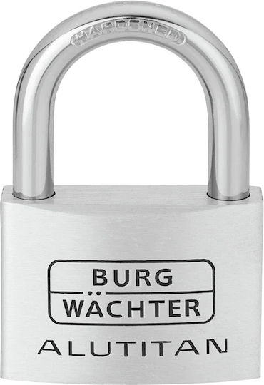 Burg Wachter Aluminum Padlock Brass with Key 60mm 1pcs