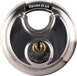 Steel Padlock Discus Padlock with Key 1pcs