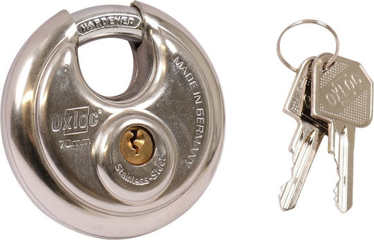 Steel Padlock Discus Padlock with Key 70mm 1pcs